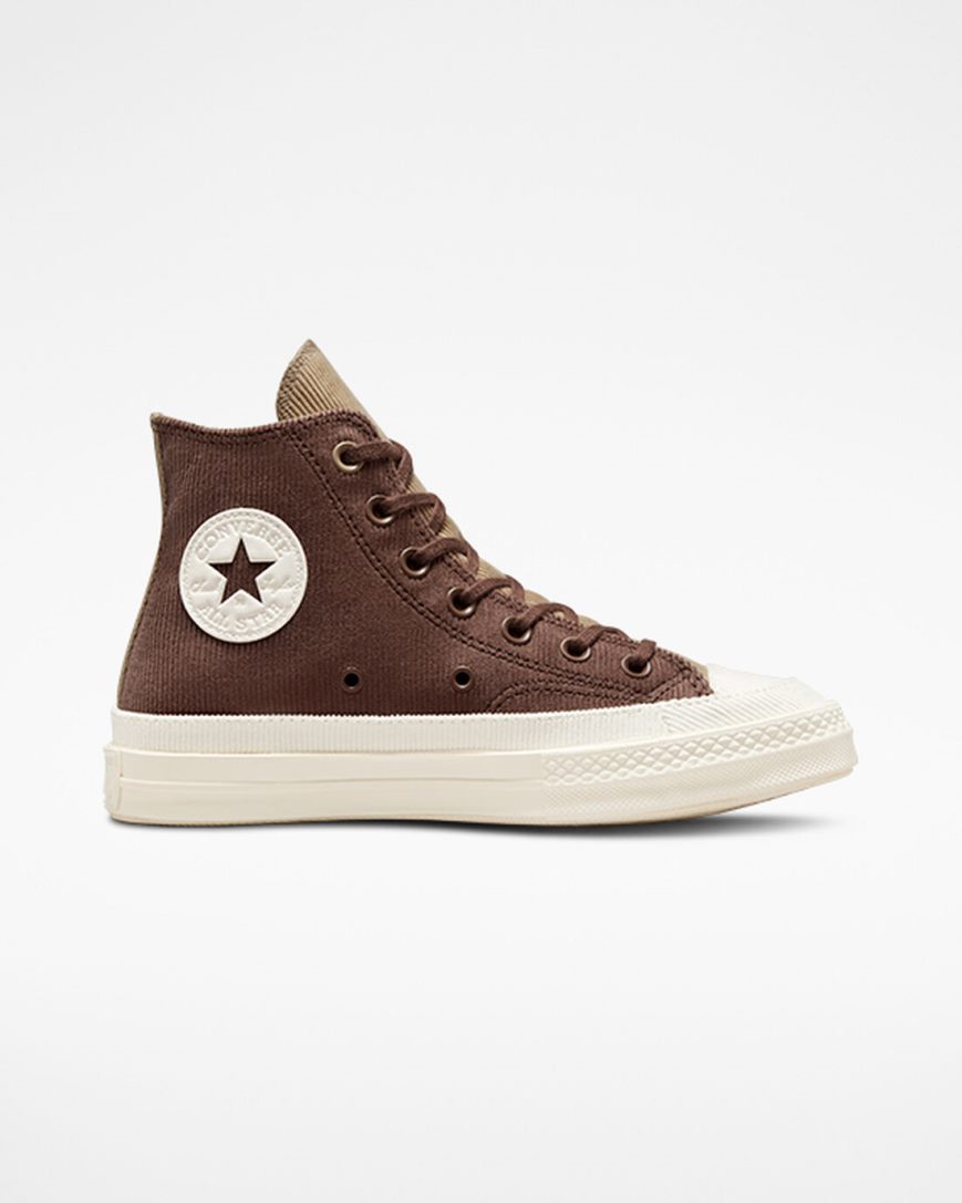 Tenisky Vysoke Converse Chuck 70 Stretch Corduroy Damske Hnede Hnedožltý | SK RNPKB0